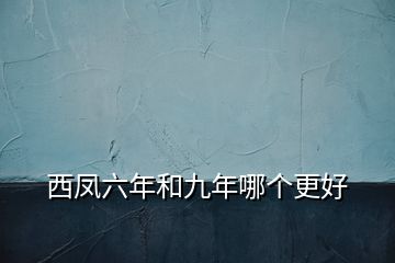 西鳳六年和九年哪個更好