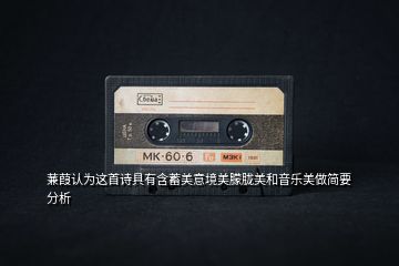 蒹葭認為這首詩具有含蓄美意境美朦朧美和音樂美做簡要分析