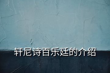 軒尼詩(shī)百樂(lè)廷的介紹