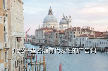 介紹一些名酒有代表性的廣告詞