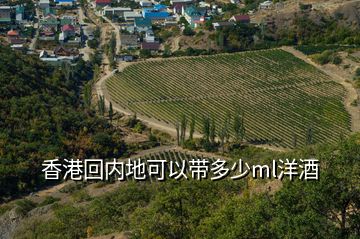 香港回內地可以帶多少ml洋酒