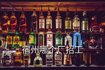 宿州哪個廠招工
