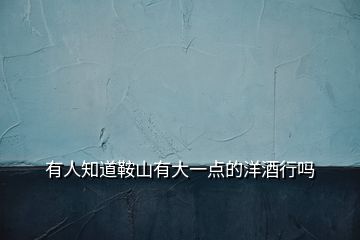 有人知道鞍山有大一點的洋酒行嗎