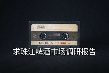 求珠江啤酒市場調(diào)研報(bào)告
