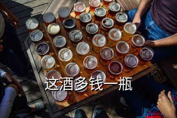 這酒多錢(qián)一瓶