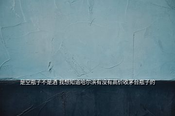 是空瓶子不是酒 我想知道哈爾濱有沒有高價(jià)收茅臺(tái)瓶子的