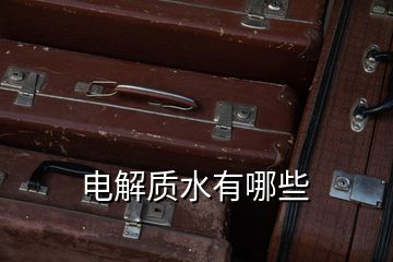 電解質(zhì)水有哪些