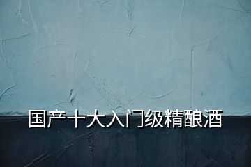 國(guó)產(chǎn)十大入門級(jí)精釀酒