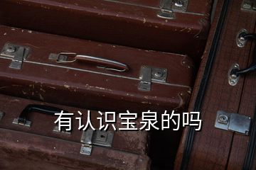 有認(rèn)識寶泉的嗎