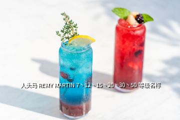 人頭馬 REMY MARTIN 7丶12丶15丶20丶30丶50 等級(jí)名稱(chēng)