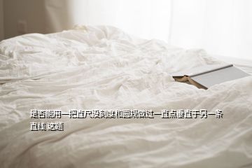 是否能用一把直尺沒刻度和圓規(guī)做過一直點垂直于另一條直線 這題