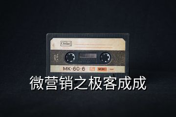微營銷之極客成成