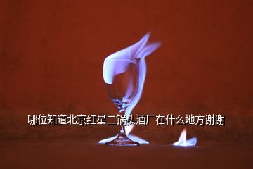 哪位知道北京紅星二鍋頭酒廠在什么地方謝謝