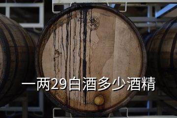 一兩29白酒多少酒精