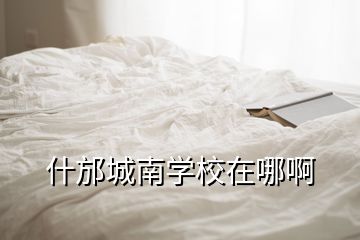 什邡城南學(xué)校在哪啊