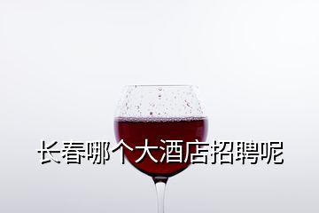 長春哪個大酒店招聘呢