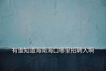有誰(shuí)知道海南?？谀睦镎衅溉税?></p>
<h2 id=