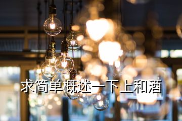 求簡(jiǎn)單概述一下上和酒