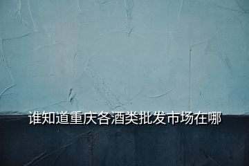 誰知道重慶各酒類批發(fā)市場(chǎng)在哪
