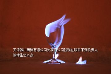 天津雅川商貿(mào)有限公司欠我們公司錢現(xiàn)在聯(lián)系不到負責人徐津生怎么辦