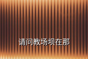 請(qǐng)問(wèn)教場(chǎng)壩在那