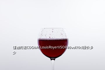 懂酒的進(jìn)COGNACLouisRoyerVSOP40vol70cl報價多少