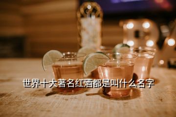 世界十大著名紅酒都是叫什么名字