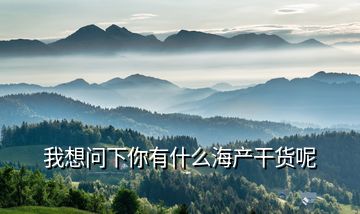 我想問(wèn)下你有什么海產(chǎn)干貨呢