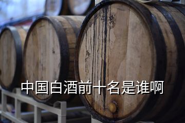中國(guó)白酒前十名是誰(shuí)啊