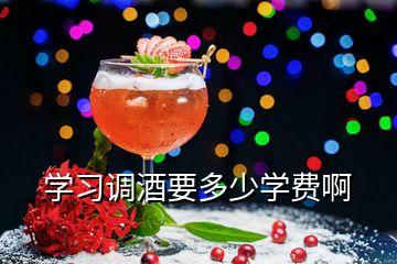 學(xué)習(xí)調(diào)酒要多少學(xué)費啊