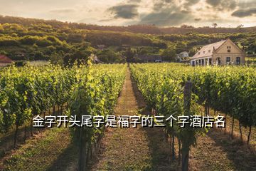 金字開頭尾字是福字的三個字酒店名