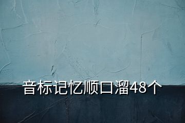 音標(biāo)記憶順口溜48個(gè)