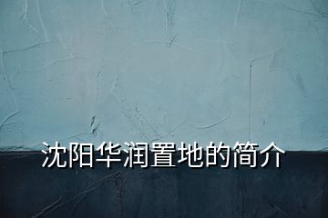 沈陽華潤(rùn)置地的簡(jiǎn)介