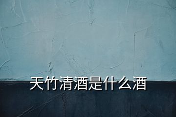 天竹清酒是什么酒