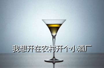 我想開在農(nóng)村開個小酒廠