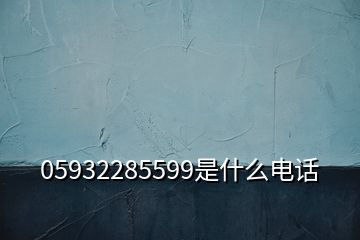 05932285599是什么電話