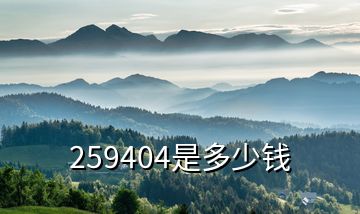 259404是多少錢(qián)